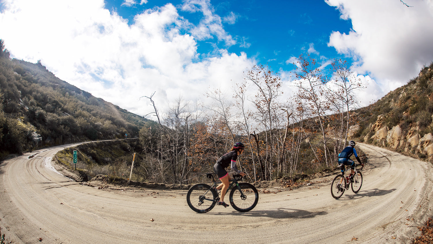 riders on a dirt road
