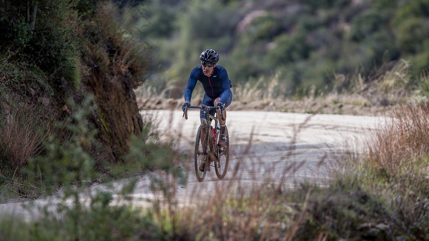 rider in black canyon